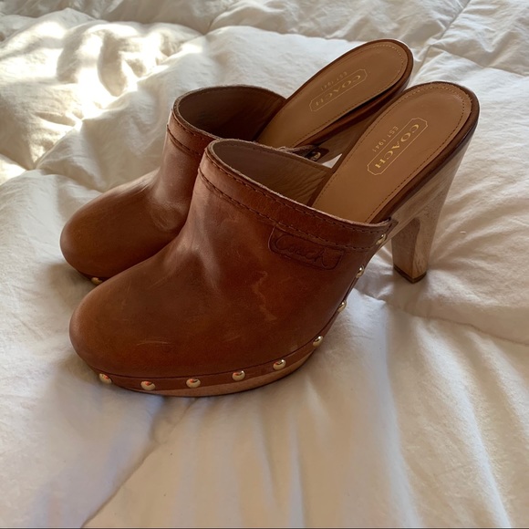 Coach Georgett Leather Studded Mule Clog - Picture 5 of 6